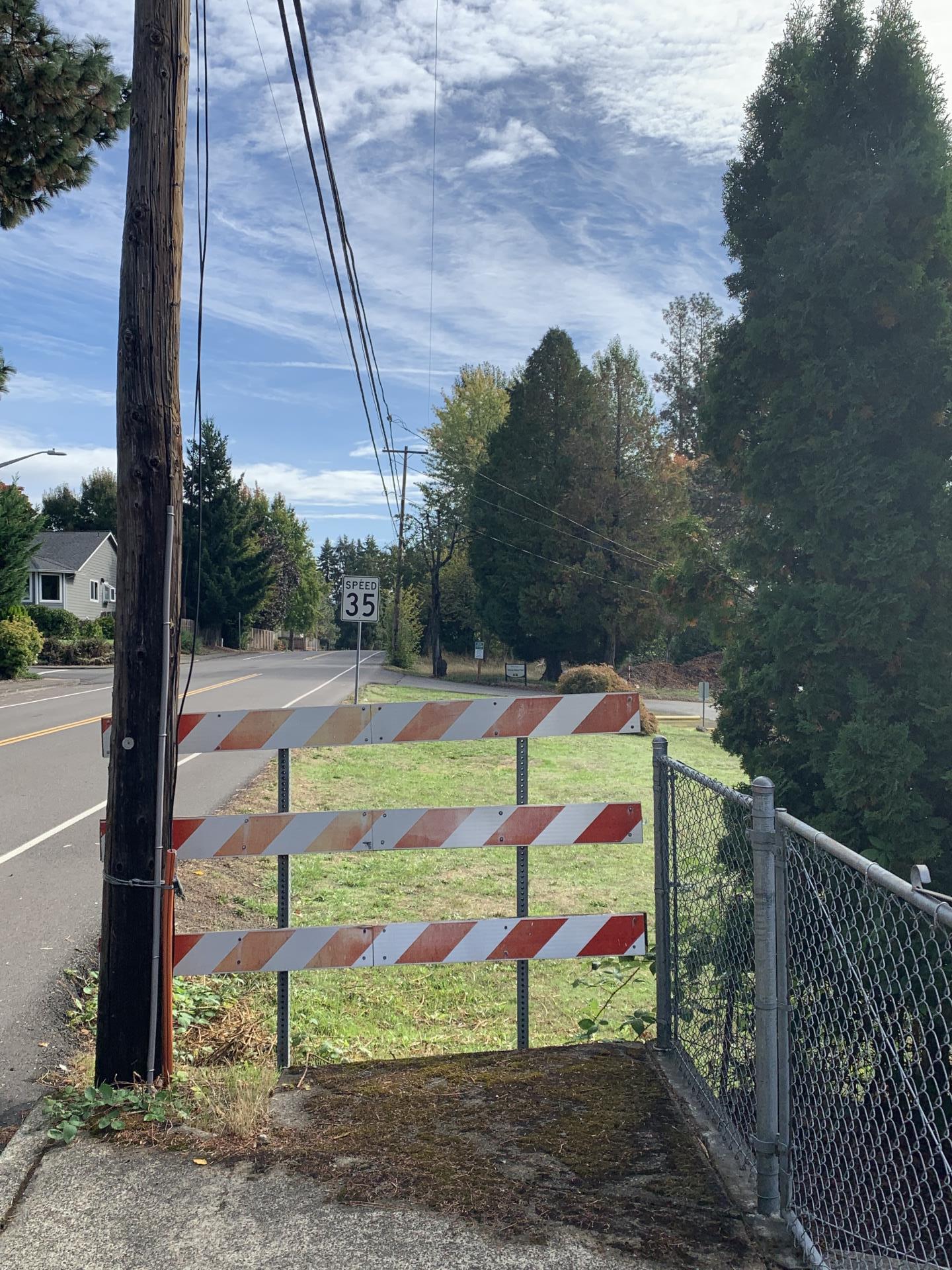 Existing Conditions - Street and sidewalk ends