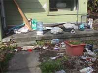 Unsightly and offensive junk and garbage in yard