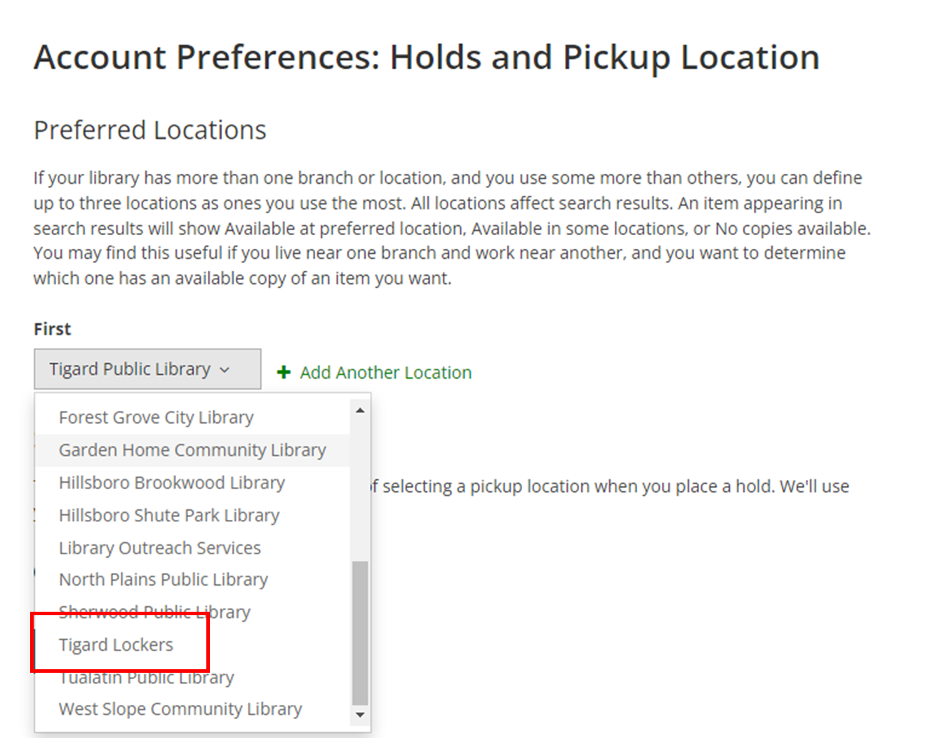 Account Preferences