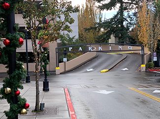 parking garage entrance