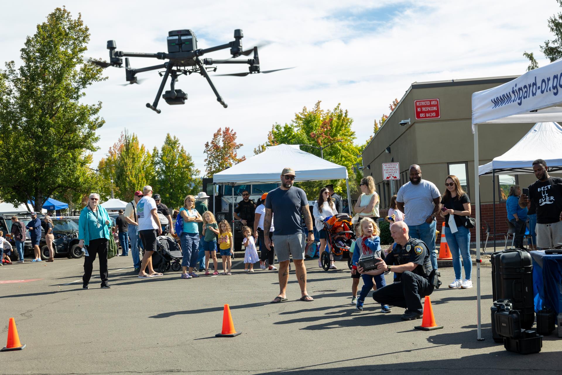 Drone team demonstration at Open House.